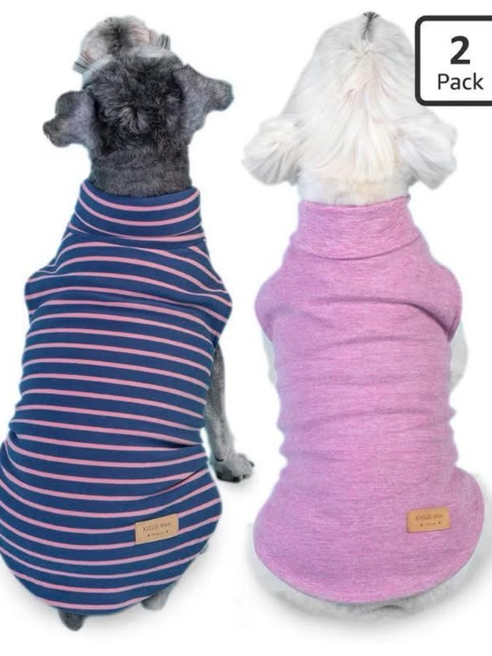 KYEESE 2 Pack Dog Sweater Pullover Stretchy, large (see size chart) new!